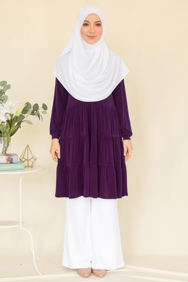 Qalam Blouse - Eggplant Qalam Blouse - Eggplant